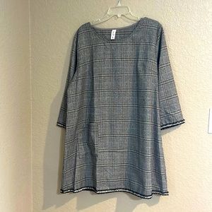 Gray plaid dress